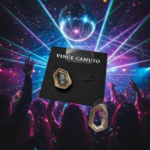 Vince Camuto Hexagon Gold Earrings